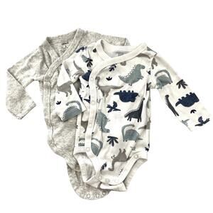 Set of Long Sleeve footless bodysuits by Carter's 100% Cotton